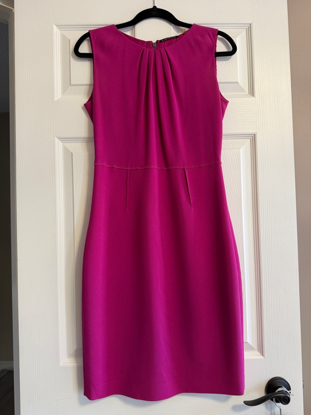 Elie Tahari Sleeveless Midi Dress in Fuchsia